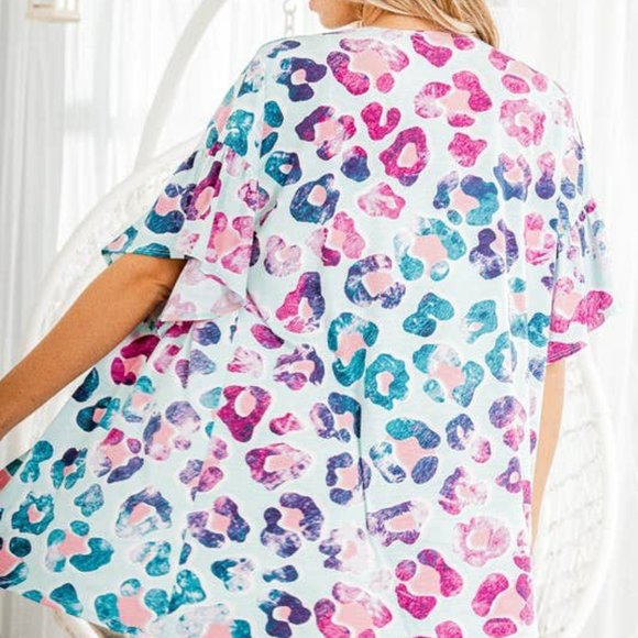 Multicolored Animal Print Cardigan - Picture 2 of 2